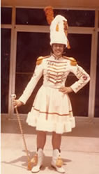 Helena as Drum Major in High School