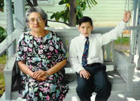 Maria and grandson, Sean White