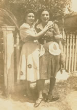 Maria and friend in Linares, Mexico