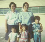 Berta, Guillermo's wife with their 2 children, her sister and niece